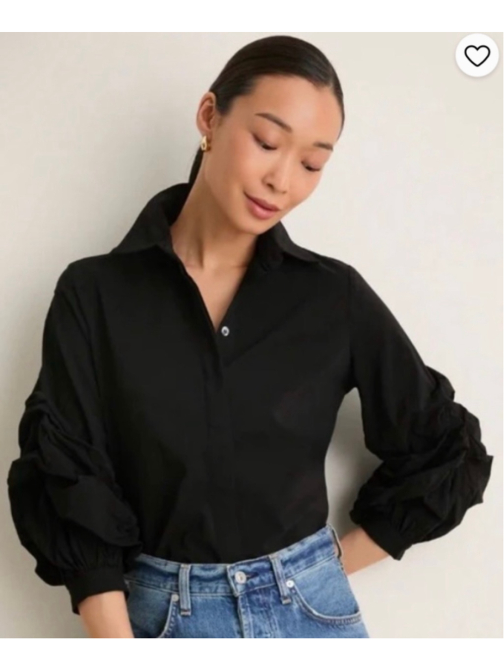 Tuckernuck Pomander Place Alessia Black Top L Quiet Luxury Classic